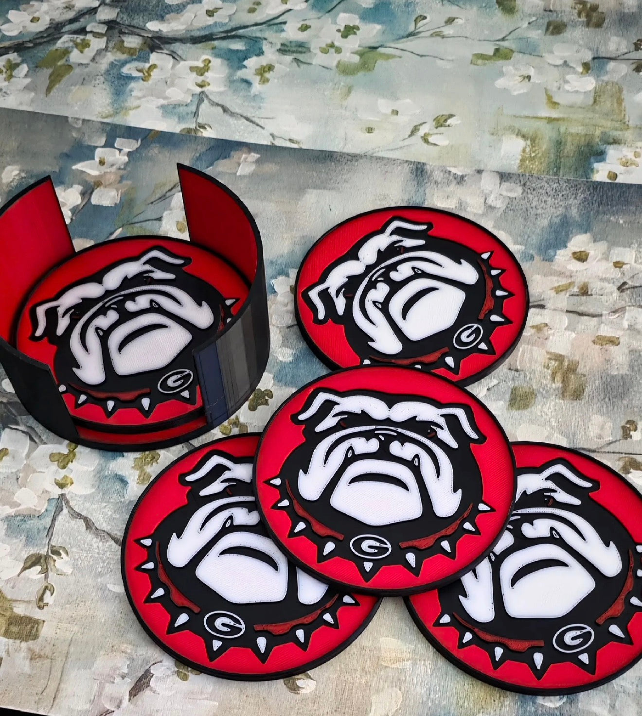 Georgia Bulldogs 3D Coaster Set 🏈❤️🖤