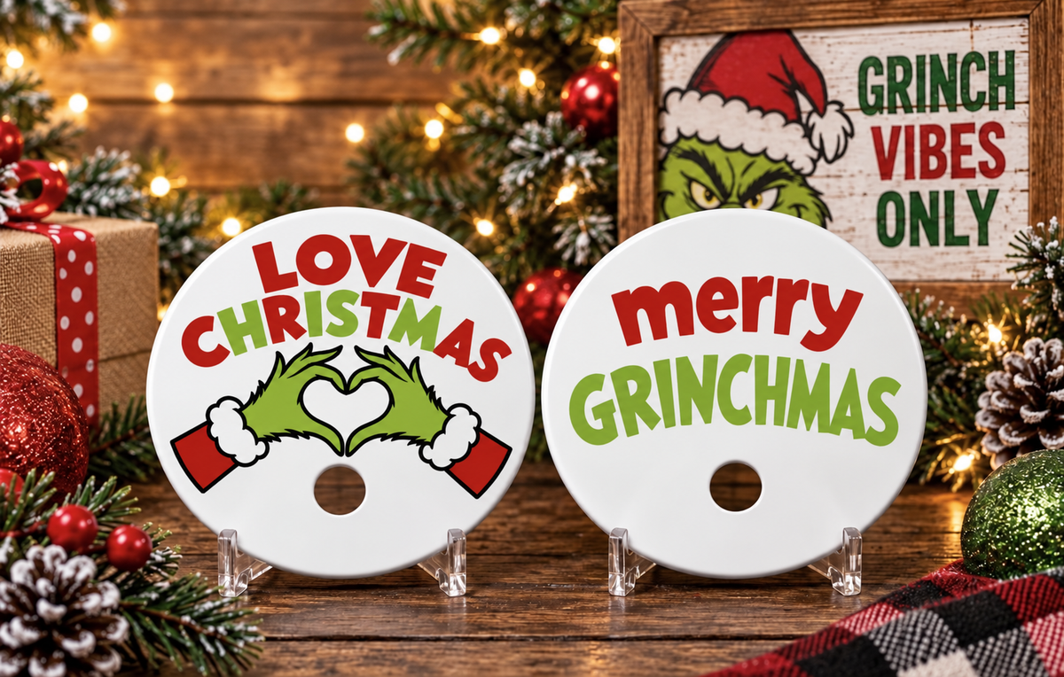 Grinch theme 12 oz can holder, 3d printed