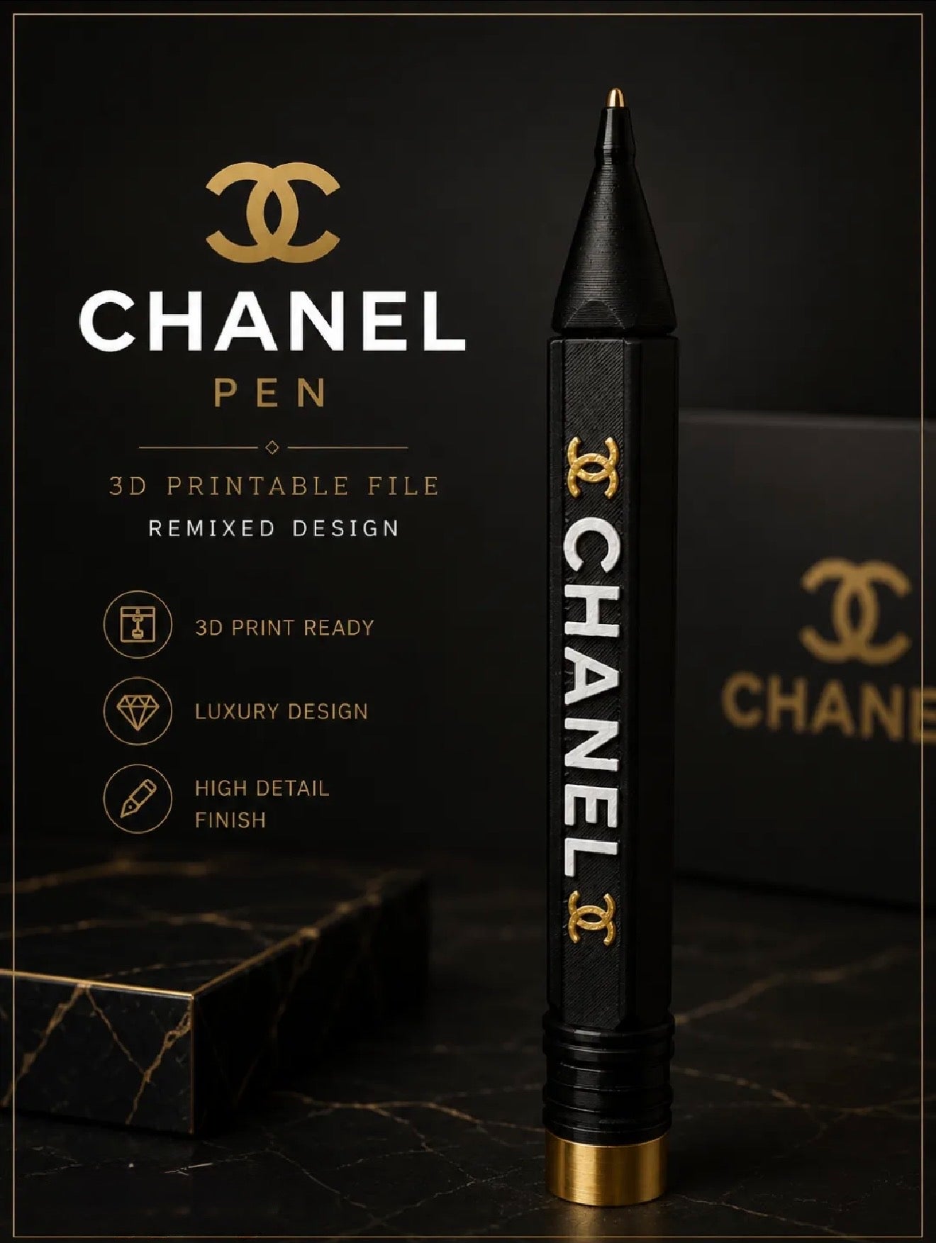 3D Printed Luxe Jumbo Pen
