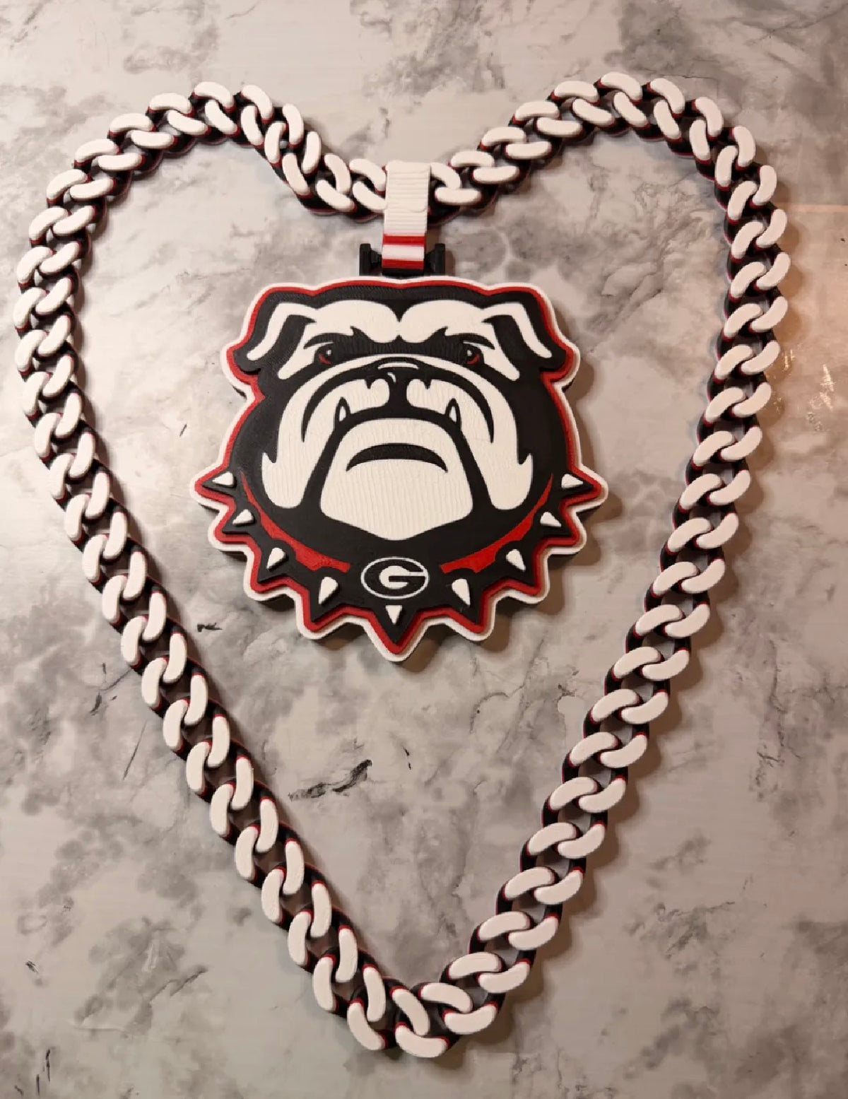 Georgia Bulldogs 3D Sports Hype Chain ❤️🖤🐶