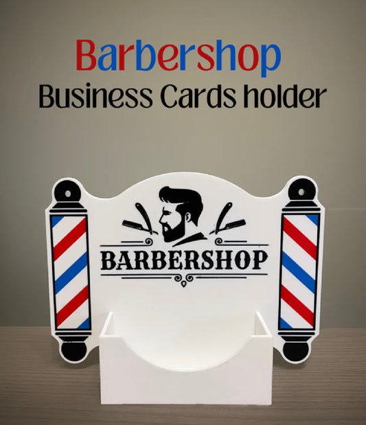 Barbershop Business Card Holder, 3d printed