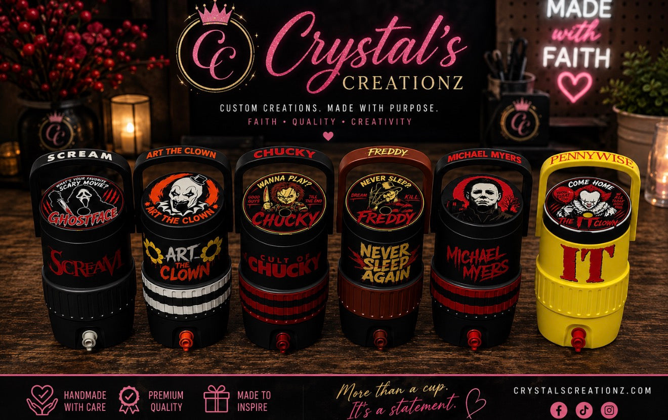 Horror Movie 12 oz Can Holder, 3d printed