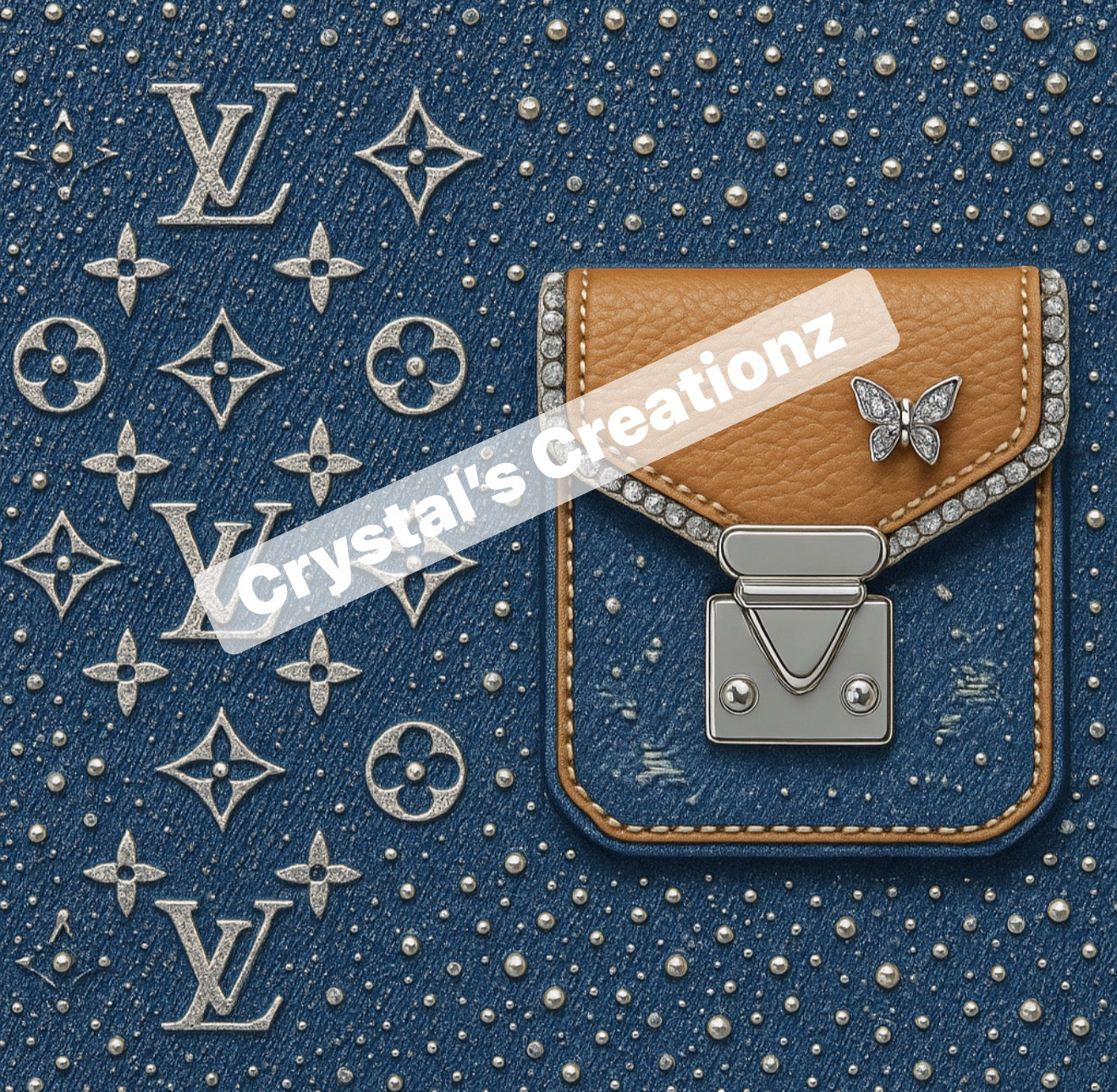 Luxury Denim Lunch Tote & Tumbler Set