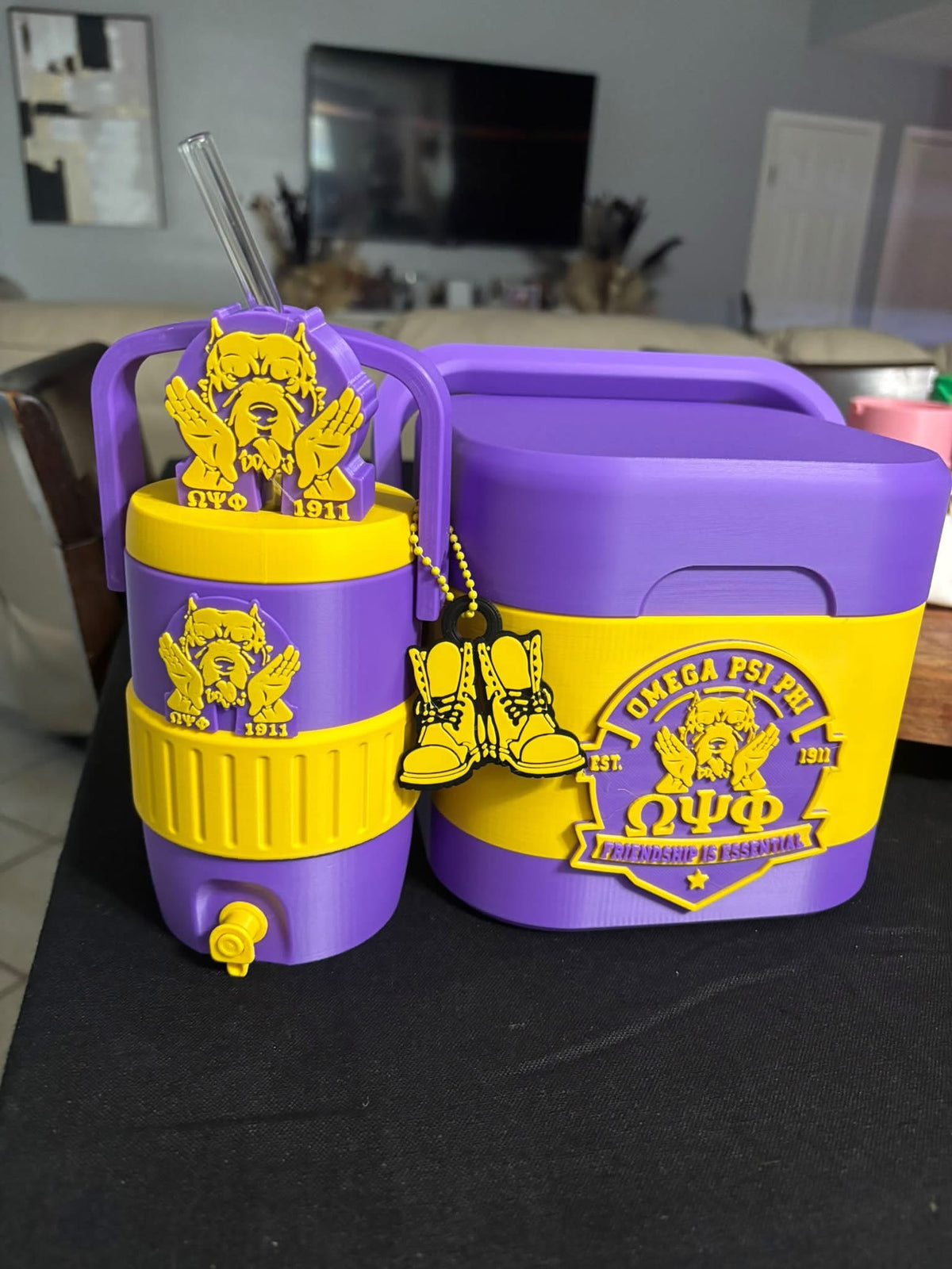 Sorority & Fraternity 4-Can Cooler with Matching Can Holder, 12 oz, 3d printed