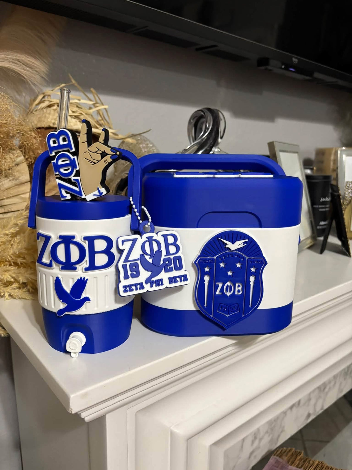 Sorority & Fraternity 4-Can Cooler with Matching Can Holder, 12 oz, 3d printed