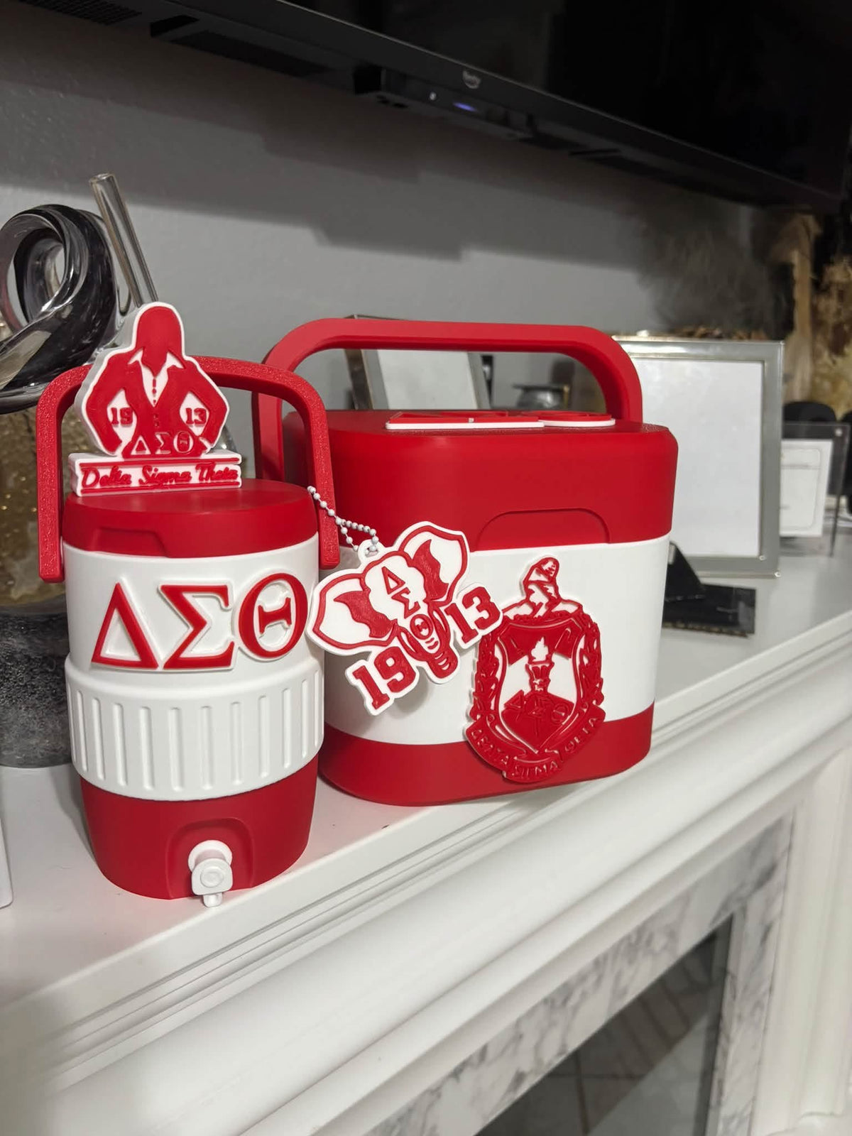 Sorority & Fraternity 4-Can Cooler with Matching Can Holder, 12 oz, 3d printed