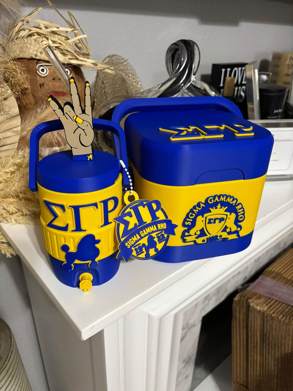 Sorority & Fraternity 4-Can Cooler with Matching Can Holder, 12 oz, 3d printed