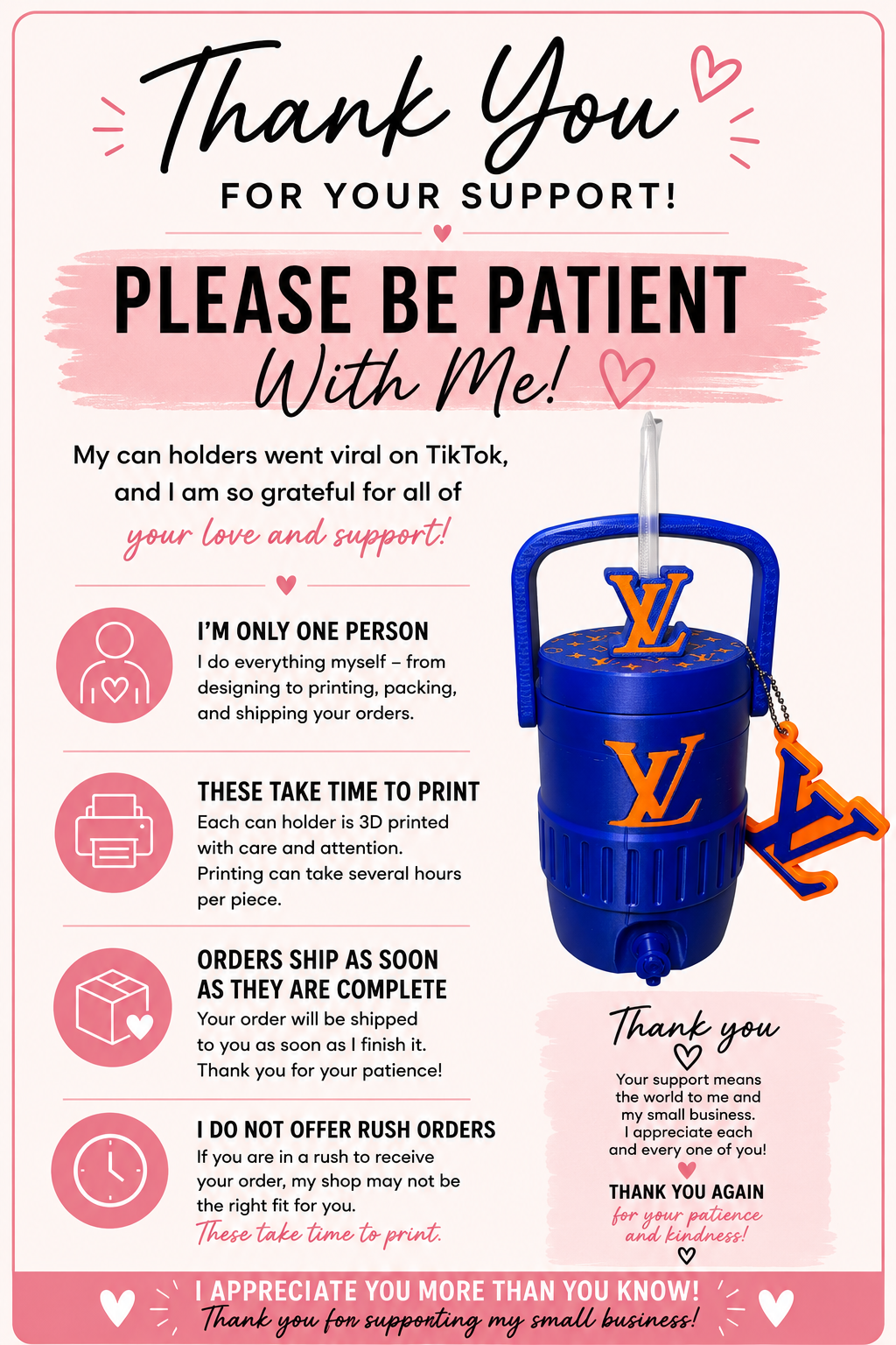 Living Virtuously Cooler Can Holder 12 oz, 3d printed